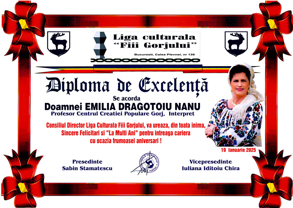Diploma Emilia Dragotoiu